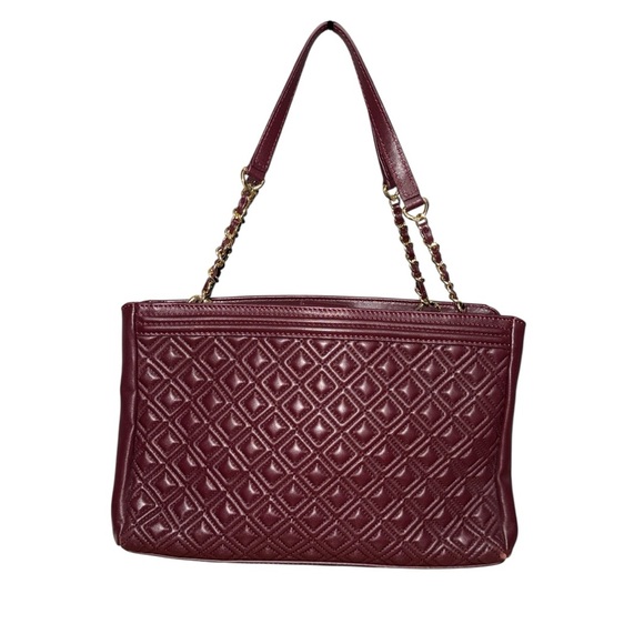 Tory Burch Fleming Quilted Leather Shoulder Bag – Burgundy - Picture 2 of 8